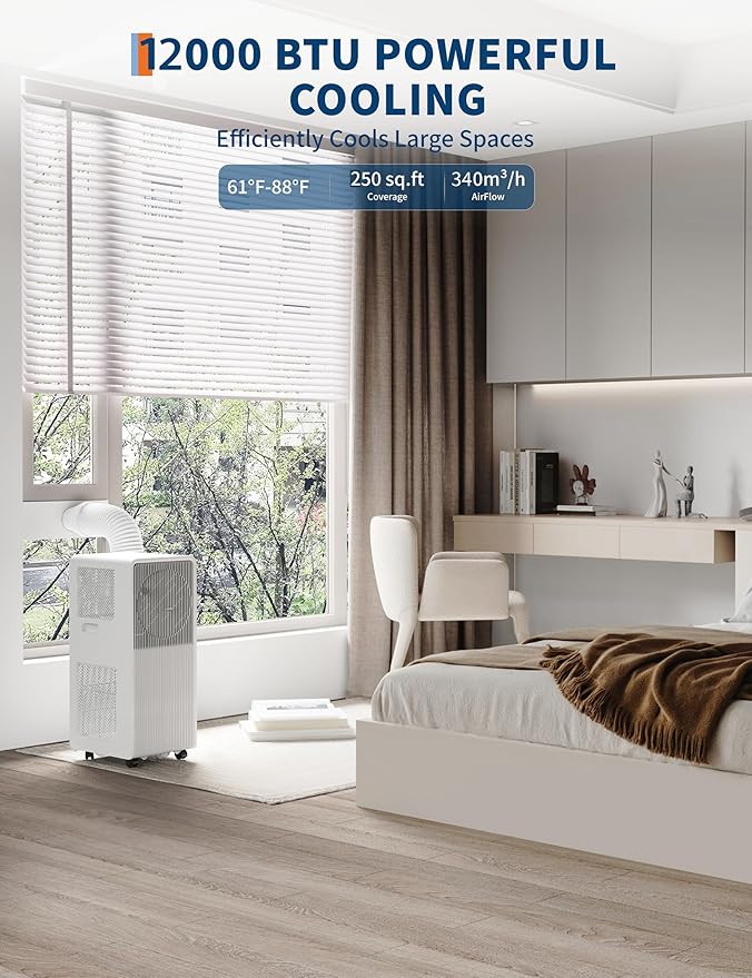 Portable Air Conditioner, 12000 BTU Portable AC Unit - Image 2