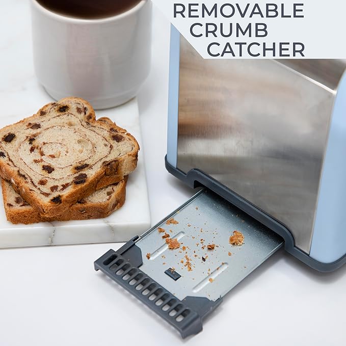 Rae Dunn Toaster, Stainless Steel 2 Slice Square Toaster, Wide Slot - Image 4