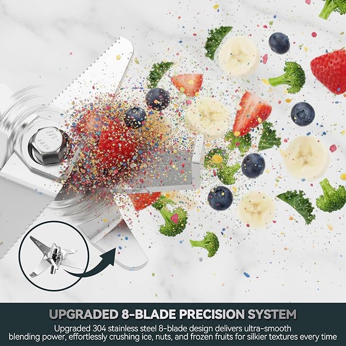 Glass Blenders for Kitchen – Stainless Steel Professional Blender for Smoothies - Image 6