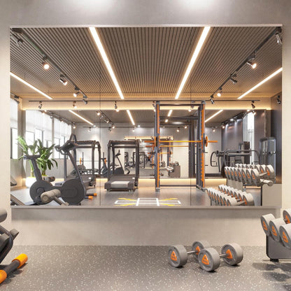 pertetey 65 x 30 in Home Gym Mirrors, Frameless, 3-Pack | Tempered Glass, Full Body View, Wall Mounted for Yoga, Exercise, Dance Studio