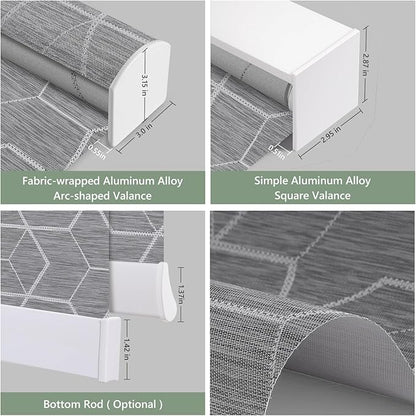 Tipiace Motorized Blinds with Remote Window Roller Shade Wireless Rechargeable - Image 3