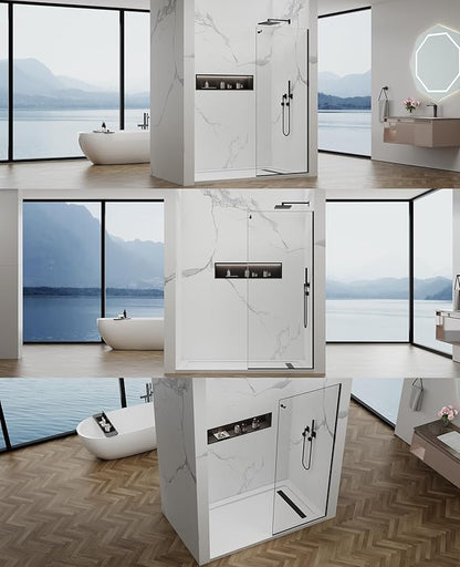 Shower Screen, 3/8" Tempered Glass, Shower Wall Panels, Fix Shower Glass Screen - Image 9