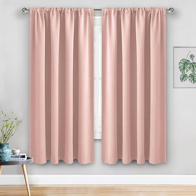 JIUZHEN Blush Pink Blackout Curtains - Image 7