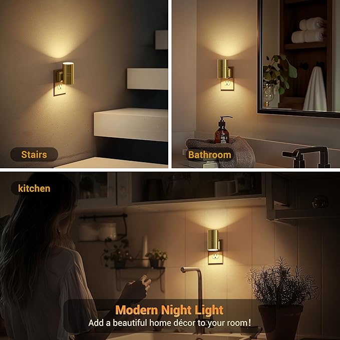 JandCase Night Light, LED Night Lights Plug into Wall, 2 Pack Automatic - Image 6