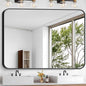 Bathroom Mirror, 48 x 40 inch Black Rectangle Wall Mirror, Metal Frame by WelcometoCIVENO