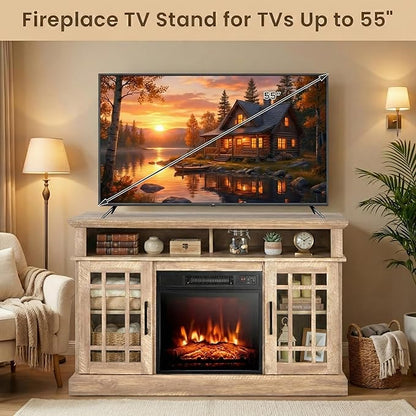 SIMOE 48 Inch Electric Fireplace TV Stand, TV Console - Image 5