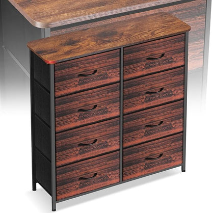 Curved Profile Dresser for Bedroom, Chest of Drawers, 8 Storage Drawers by Sonharlar