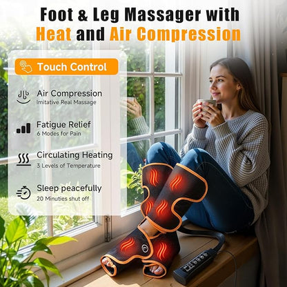 Leg Massager with Heat and Compression, Foot and Calf Massager - Image 2