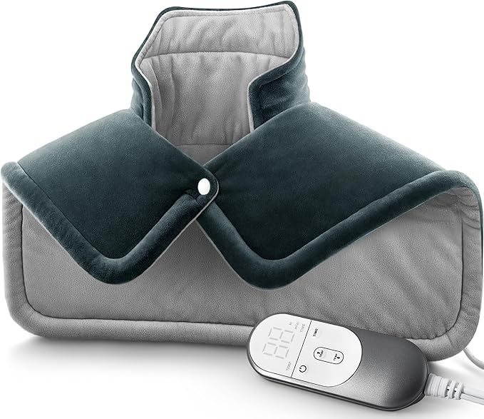Neck Heating Pad Gifts for Dad, XL Weighted Shoulder Heat Pad, Back Pain Relief by Unknown