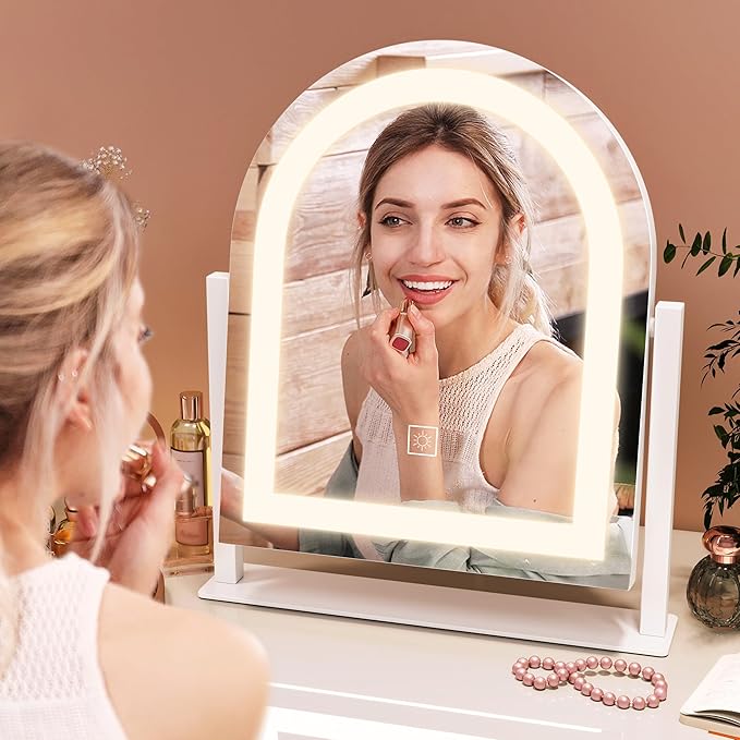 FENNIO Vanity Mirror with Lights 15"x13" Makeup Mirror with Lights, Lighted - Image 4