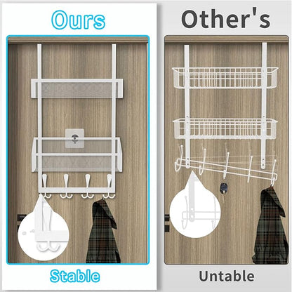 Kaiferty Over The Door Hooks Organizer, Coat Rack Over The Door Storage Hanger - Image 2