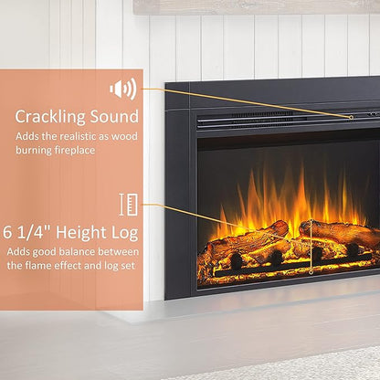 LegendFlame Jaden 32" W x 22" H Electric Fireplace Insert - Image 4