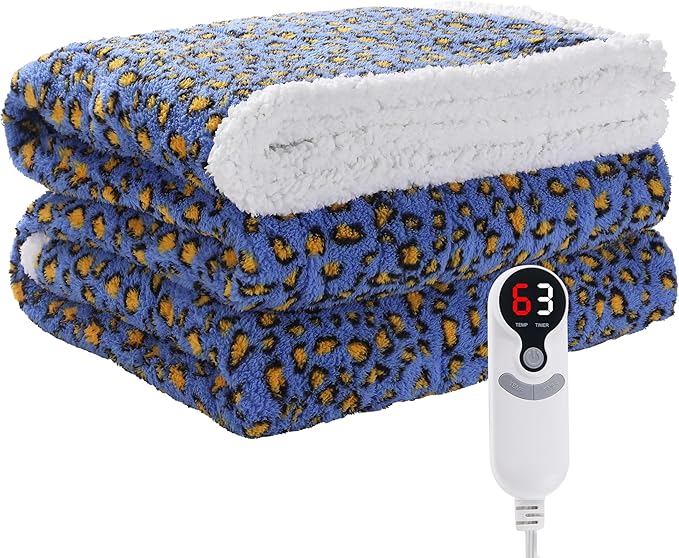 Electric Heated Blanket Throw Size 50"×60" by EydnaEletcricBlanket