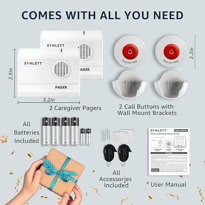 Caregiver Pager Call Button Wireless Call Bell Alert Buttons - Image 7