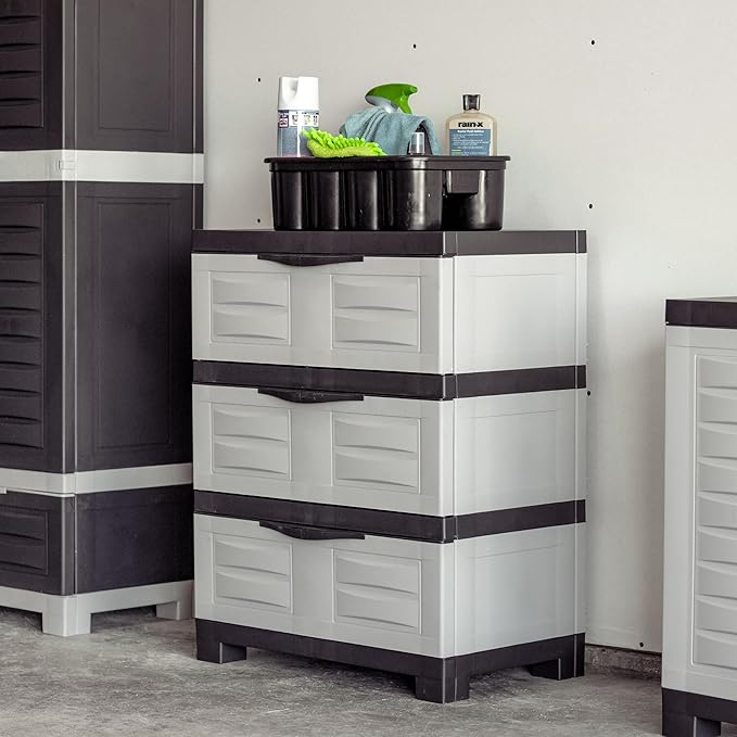 Sunnydaze 29.5" H 3-Tier Storage Cabinet - Image 2