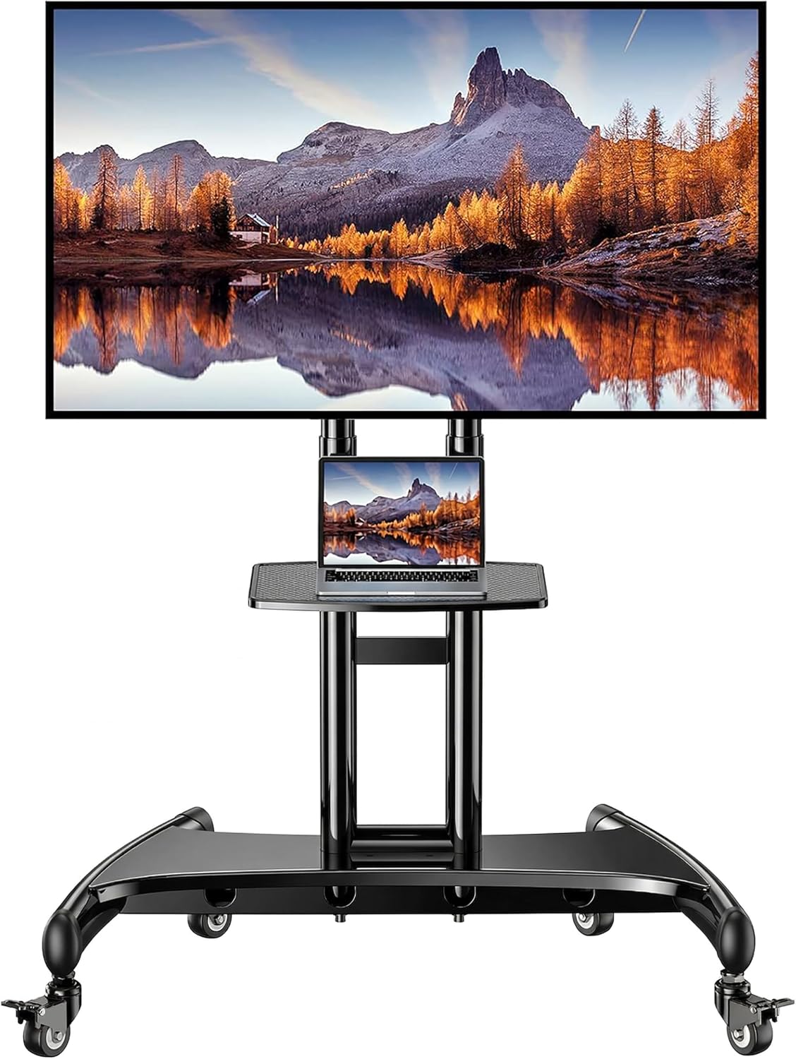 perlegear rolling tv stand for 32-84 inch tv, main product view