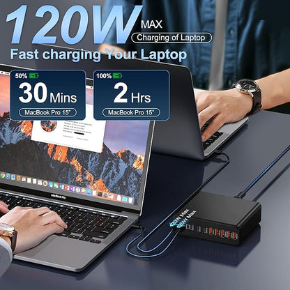 750W USB C Charger Block, 10-Port Charging Station GaN Fast Charging Type C & - Image 3
