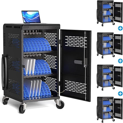 4 Pack | Fully Assembled 30 Bay Multi Device Charging Station by POCHAR-FactoryDirectCustomizedProducts