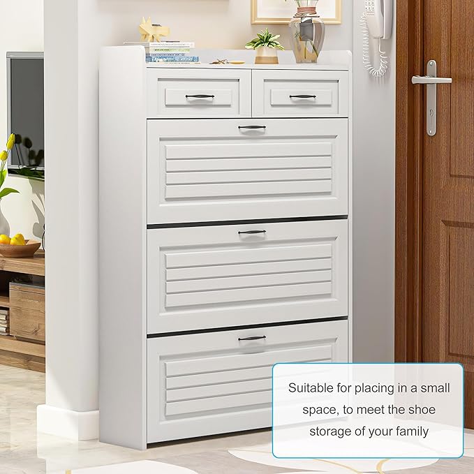 Vibe & Dine Narrow Shoe Organizer Cabinet - Image 5