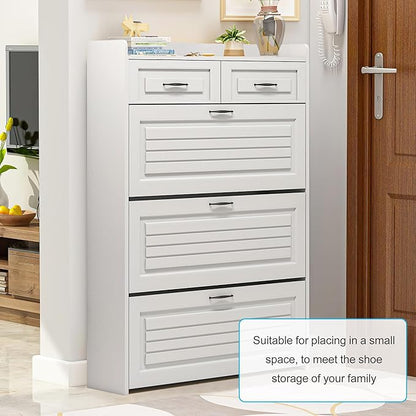 Vibe & Dine Narrow Shoe Organizer Cabinet - Image 5