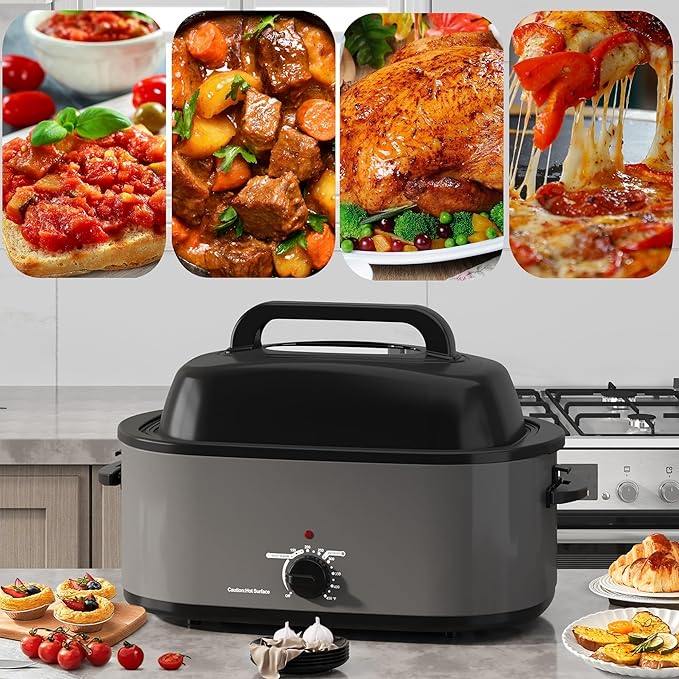 SUNVIVIPRO Roaster Oven 28 Quart, Electric Turkey Roaster - Image 6