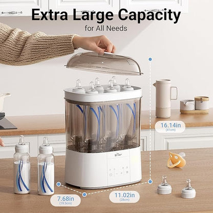 Bear Bottle Sterilizer and Dryer, 2 Layers Large Electric Steam Baby Bottle - Image 3
