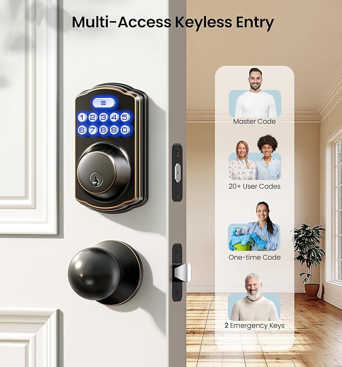 Veise Keyless Entry Door Lock - Image 2