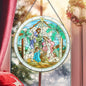 MUMTOP Nativity Stained Glass Window Hanging Christmas Wall Decor | Nativity scene glass suncatcher, hand-painted textured artwork, Christmas window decor and religious wall art