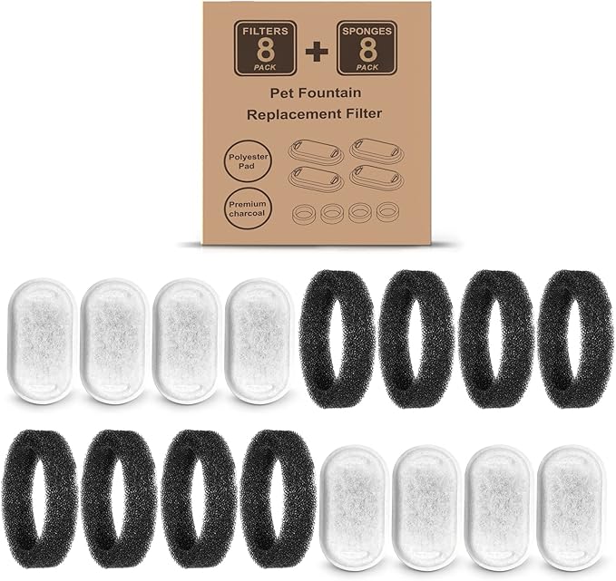 Cat Water Fountain Filters for 108/3.2L& 67oz/2L Stainless Steel Pet Water - Image 7