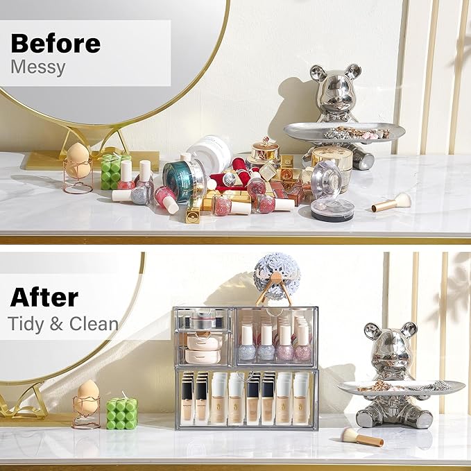 Prsildan Acrylic Drawer Makeup Organizer - Image 4