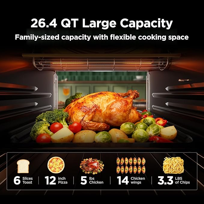 Midea Flexify Pro 10+4 Toaster Oven Air Fryer Combo, Graphene Juicy-Lock Cooking - Image 9