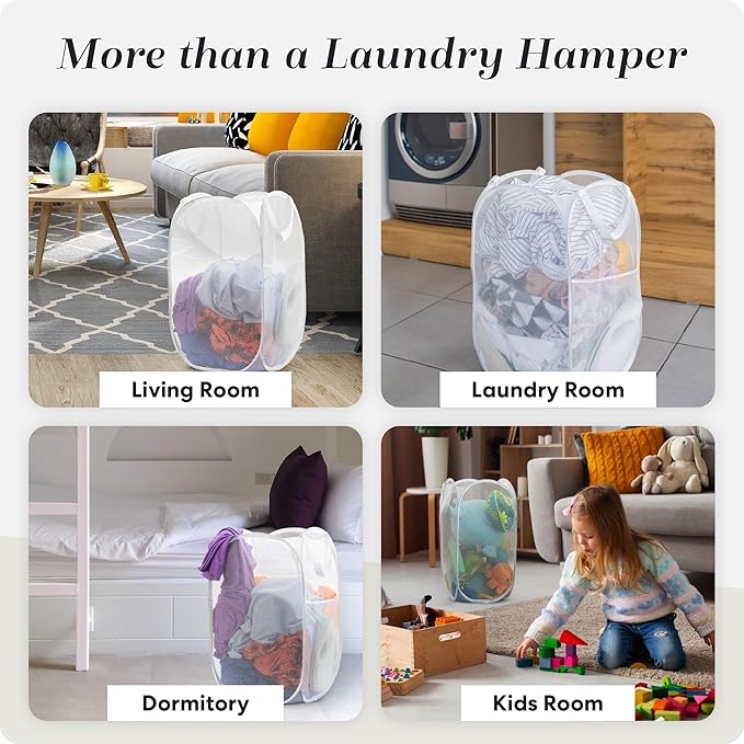 Handy Laundry Collapsible Mesh Pop Up Hamper - Image 8