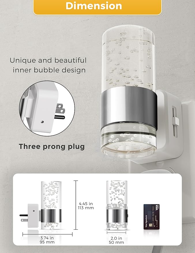 L LOHAS LED Night Light, Dimmable Night Lights Plug into Wall, Acrylic - Image 5