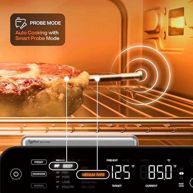 Typhur Sync Oven with Smart AI Wireless Meat Thermometer Probe, 12‑in‑1 - Image 3
