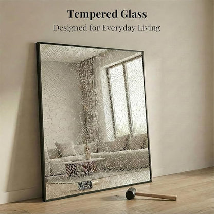 30"x36" Black Bathroom Mirror, Matte Metal Framed Vanity Mirror - Image 4