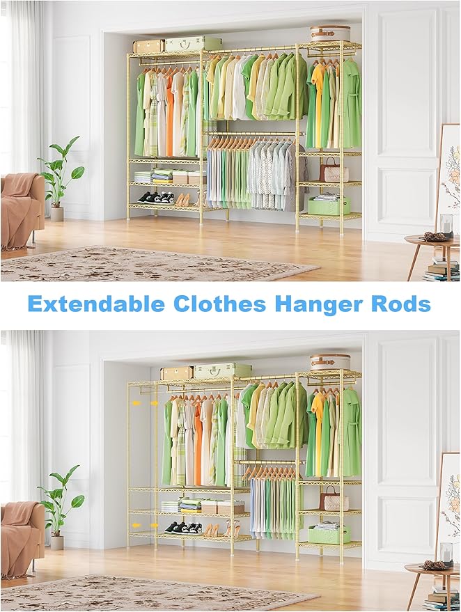 Ulif E11 Heavy-Duty Garment Rack, Metal Freestanding Clothes Rack and Closet - Image 3