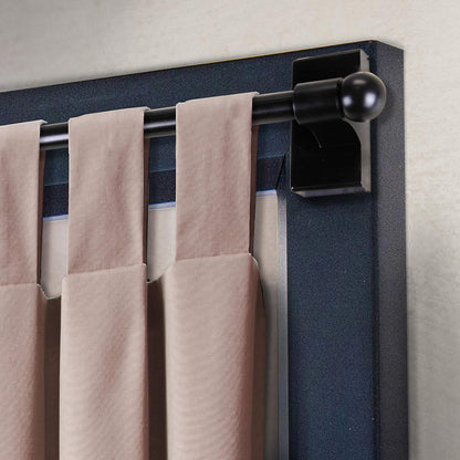 Rod Desyne 7/16 Inch Magnetic Curtain Rod, 28-48 Inch, Black