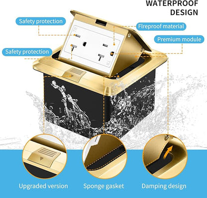 Vagueior Recessed Floor Electrical Outlet Kit, Waterproof Electrical Outlet - Image 3