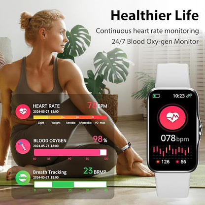 JYUAJOI Fitness Tracker with 24/7 Continuous Heart Rate, Blood Oxygen Monitor - Image 3