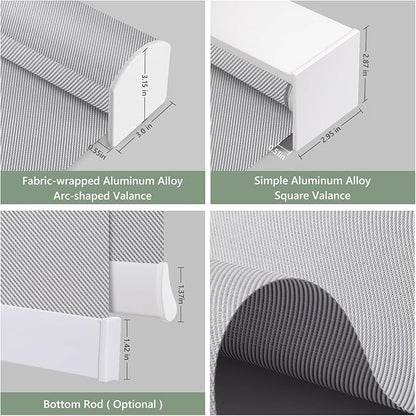 Tipiace Motorized Blinds with Remote Window Roller Shade Wireless Rechargeable - Image 5