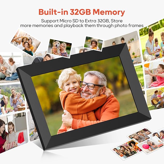 BIGASUO Digital Picture Frame, 10.1" Frameo Digital Frame WiFi - Image 4