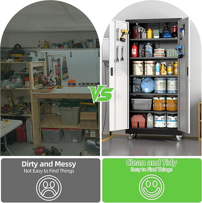 71" H×34" W×18" D Garage Storage Cabinet - Image 6