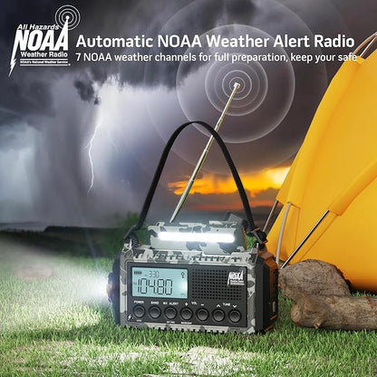 Mesqool Emergency Radio AM/FM/SW/NOAA Weather Radio, 12000 Battery Powered - Image 2