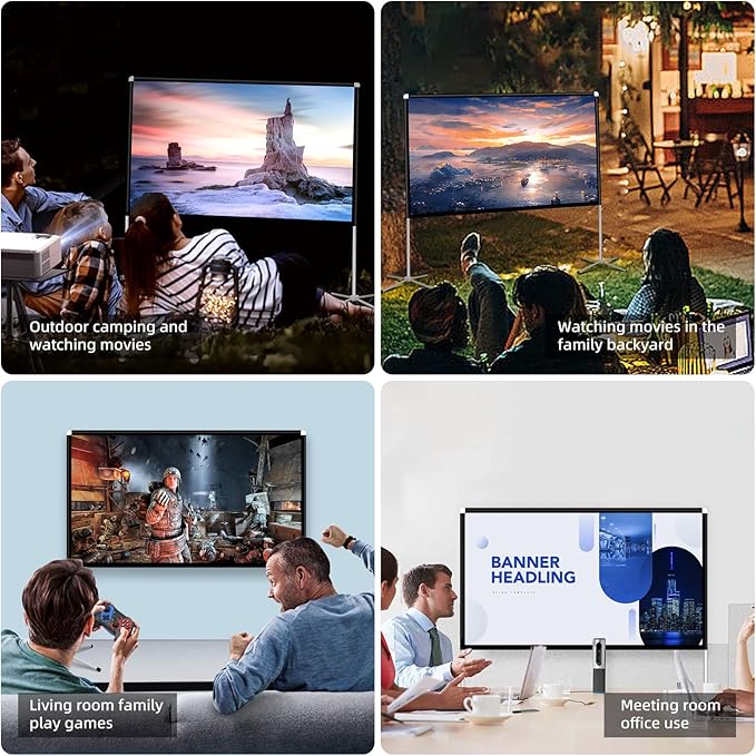 Portable Projector Screen 60inch, Movie Projection Screen, Indoor Projector - Image 7