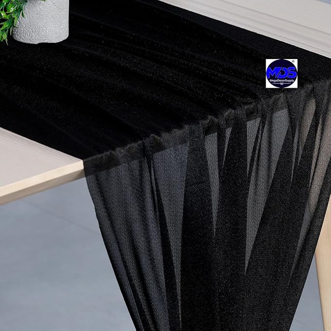 MDS Halloween Chiffon Table Runner - 10 Pack, 29 x 170 Inches, 14ft Each - Sh...