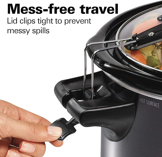 Hamilton Beach Portable 6 Quart Set & Forget Digital Programmable Slow Cooker - Image 5