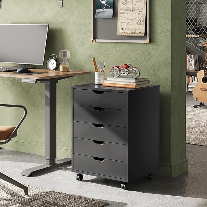 DEVAISE 5-Drawer Chest, Wood Storage Dresser File Cabinet - Image 2