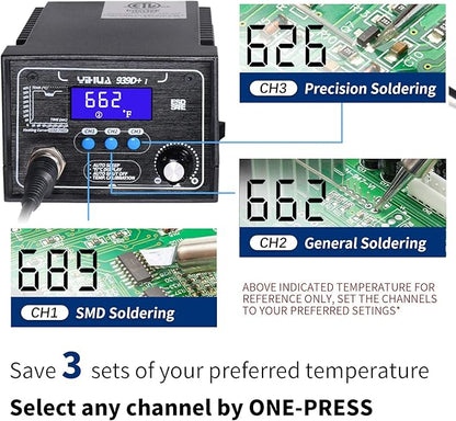 YIHUA 939D+ I Soldering Station, 75 Watt Equivalent - Image 3