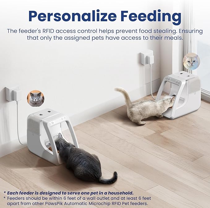 PawsPik Automatic Microchip RFID Cat Feeder, ISO Microchip & PawsPik RFID Tag - Image 4