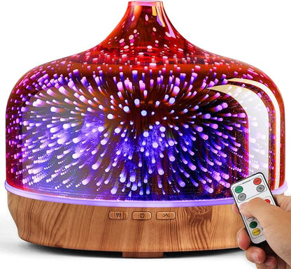 Porseme 500ml Glass Essential Oil Diffuser Aromatherapy Ultrasonic Cool Mist by Porseme